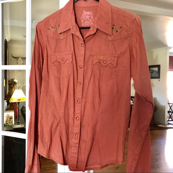 Twenty X Tops - Twenty X Rodeo Western Button Blouse S